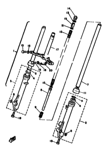 YZ50H Передняя вилка