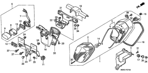 VT1100C3 Taillight unit ass`y