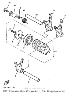 TT600L Shift cam-fork