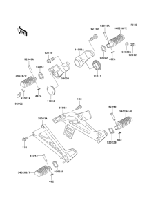 KLE500 Подножки