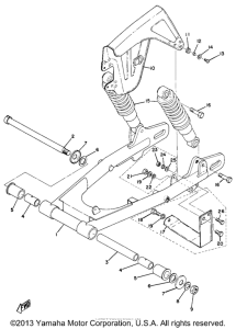 DT1E Rear arm & rear cushion