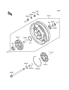 VN1500 Заднее колесо и цепь