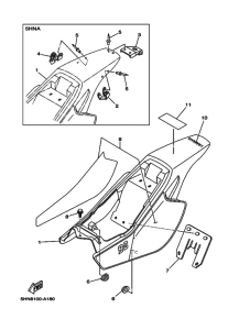 TT-R90 Боковая крышка