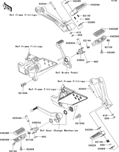 ZR750 Подножки