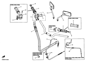 XJR400R ｽﾃｱﾘﾝｸﾞﾊﾝﾄﾞﾙ･ｹｰﾌﾞﾙ