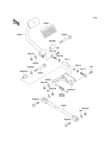 KZ1000 Педаль тормоза