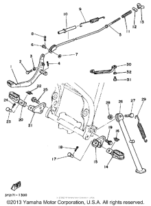 XT250KC Stand - footrest