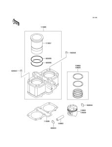 EN500 Цилиндр / поршень