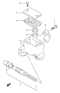 DR650 Передний тормозной цилиндр