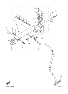 WR250X Главный тормозной цилиндр