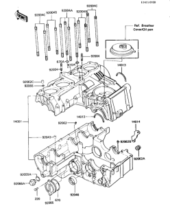 KZ1100 Картер двигателя