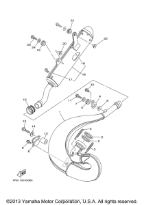 YZ250T1 Выхлопная система