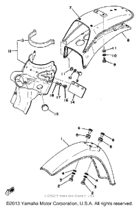 DT175E Front fender - rear fender