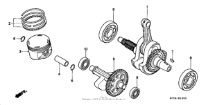XR400R Коленвал