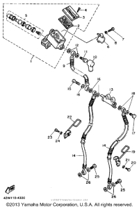 XV1100AC Главный тормозной цилиндр