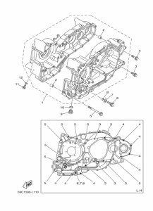 XP500A Картер двигателя