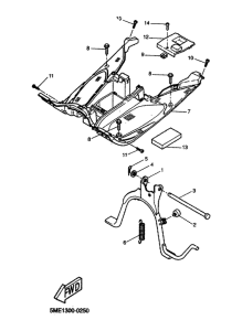 YQ100 Stand. footrest