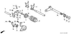 CR500R Вилка переключения передач