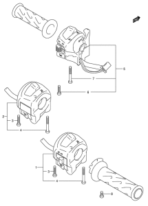 GSX-R600 Рулевой переключатель