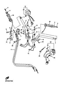 FJR1300A Рулевой рычаг и кабель