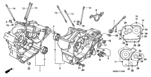 XL650V Картер двигателя
