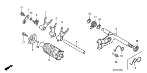 CBF250 Вилка переключения передач