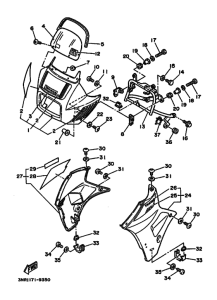 TDR250 TDR250W Cowling comp