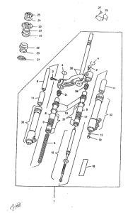 CW50RSX Передняя вилка