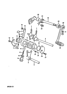 GP125 Переключение передач