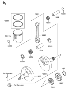 RM65 Crankshaft / piston