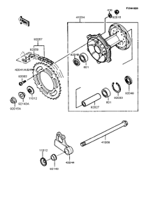 KX125 Заднее колесо и цепь