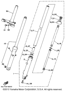 RT100H Передняя вилка