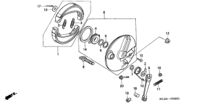 CM125C Передний тормоз