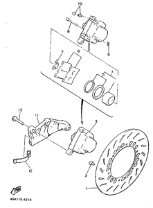XJ600H (53KW) Hinterrad-bremssatel