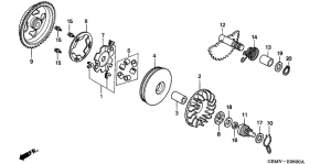 SFX50SMM Drive face /  kick starter spindle