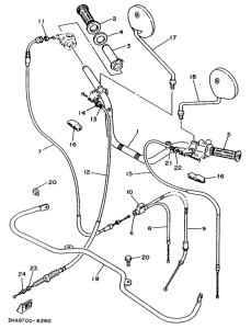 AG100 Steering handle. cable