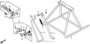 CR250R Side stand + step