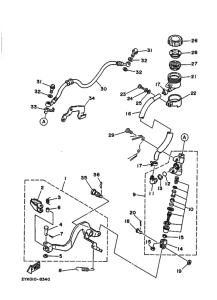 TDR250 Rr master cylinder assy