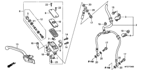 CB600F Fr. brake master cylinder