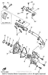 FZR1000WC Водяной насос
