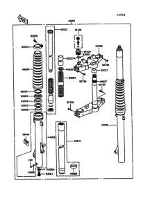 KL600 Передняя вилка