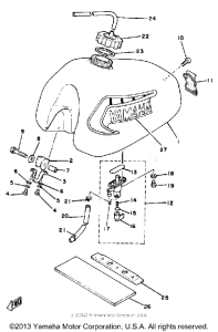 YZ465H Топливный бак