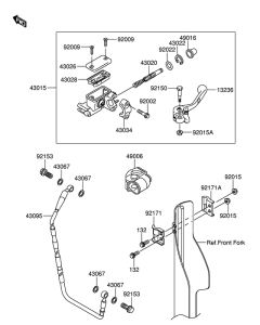 RM-Z250 Передний тормозной цилиндр