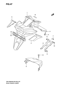 GSX-R600 Заднее крыло lower