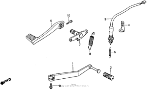 VFR750F Brake pedal + gearshift pedal
