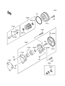 BJ250 Масляный насос и фильтр