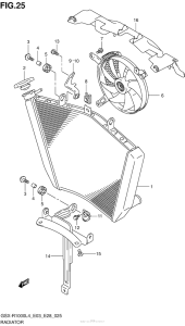 GSX-R1000 Radiator (Gsx-R1000L4 E03)