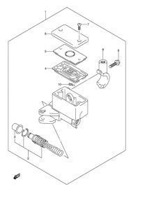 DL650 Передний тормозной цилиндр