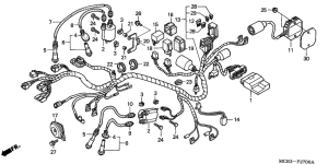 VT750DC Harness wire
