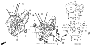 VT750CA Картер двигателя